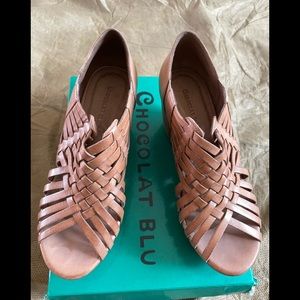 Chocolat Blu mocha color sandals used